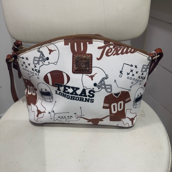 Dooney & Bourke Handbags - Dooney & Bourke Texas Longhorns White and Brown Crossbody Bag